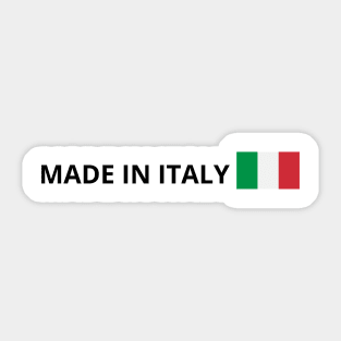 Made in italy with italian flag Sticker